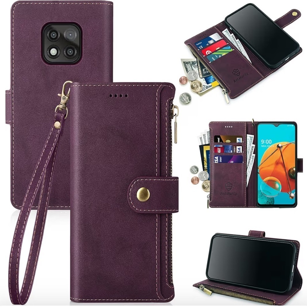 Antsturdy Compatible with Motorola Moto G Power 2021 Wallet Case Card Holder